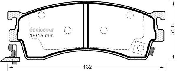 MGA 496 - Kit de plaquettes de frein, frein à disque cwaw.fr