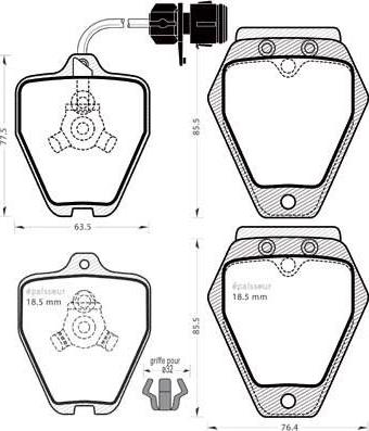 MGA 498 - Kit de plaquettes de frein, frein à disque cwaw.fr