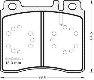 MGA 450 - Kit de plaquettes de frein, frein à disque cwaw.fr