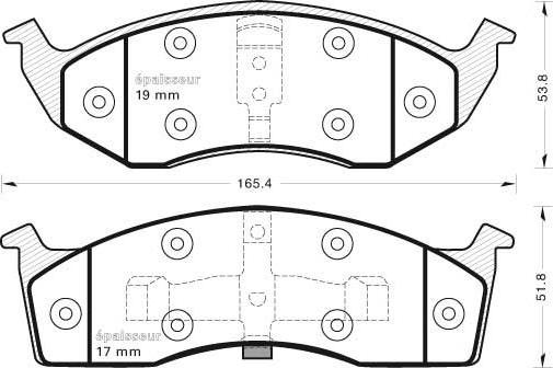 FTE 9002176 - Kit de plaquettes de frein, frein à disque cwaw.fr