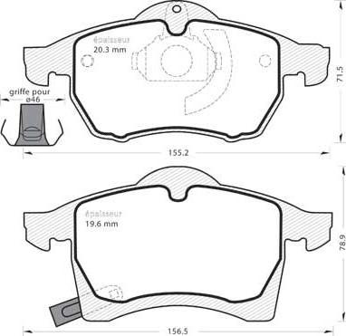 MGA 405 - Kit de plaquettes de frein, frein à disque cwaw.fr