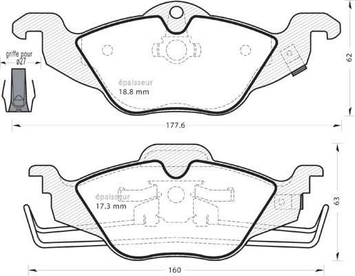 HELLA T1164 - Kit de plaquettes de frein, frein à disque cwaw.fr