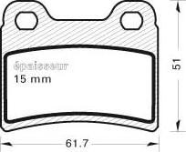 MGA 401 - Kit de plaquettes de frein, frein à disque cwaw.fr