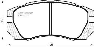 MGA 486 - Kit de plaquettes de frein, frein à disque cwaw.fr