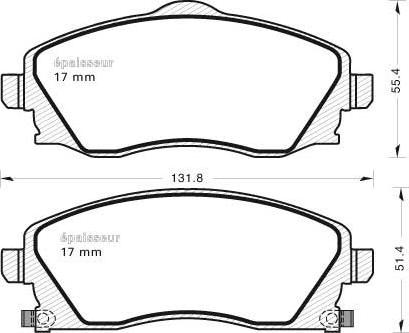 MGA 488 - Kit de plaquettes de frein, frein à disque cwaw.fr