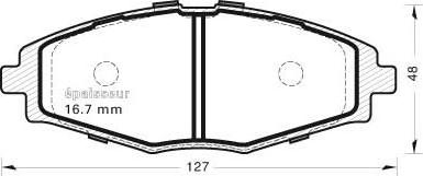 MGA 482 - Kit de plaquettes de frein, frein à disque cwaw.fr