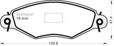 MGA 425 - Kit de plaquettes de frein, frein à disque cwaw.fr