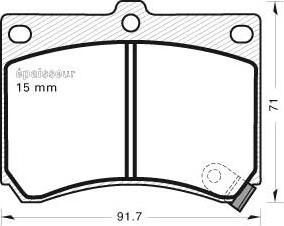 MGA 421 - Kit de plaquettes de frein, frein à disque cwaw.fr