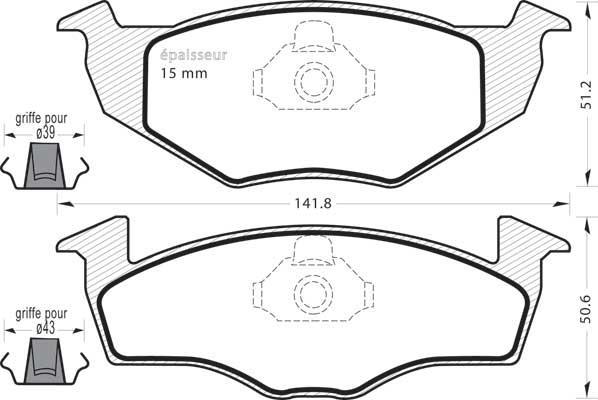 MGA 477 - Kit de plaquettes de frein, frein à disque cwaw.fr