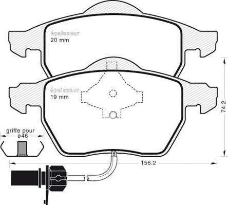 MGA 591 - Kit de plaquettes de frein, frein à disque cwaw.fr