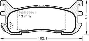 MGA 598 - Kit de plaquettes de frein, frein à disque cwaw.fr