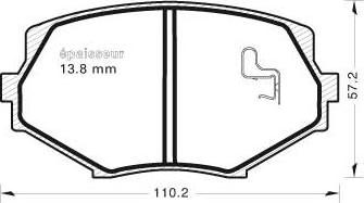 MGA 597 - Kit de plaquettes de frein, frein à disque cwaw.fr