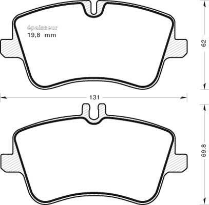 MGA 545 - Kit de plaquettes de frein, frein à disque cwaw.fr