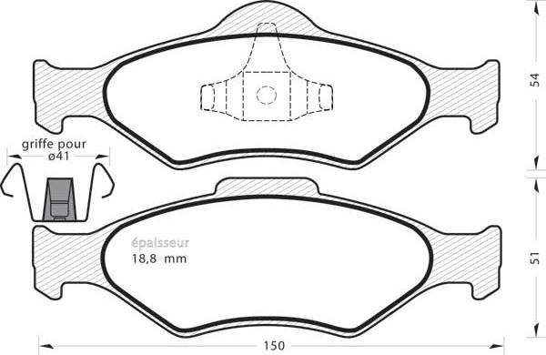 MGA 547 - Kit de plaquettes de frein, frein à disque cwaw.fr