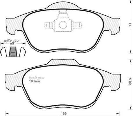 MGA 556 - Kit de plaquettes de frein, frein à disque cwaw.fr