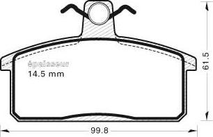 MGA 569 - Kit de plaquettes de frein, frein à disque cwaw.fr