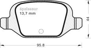 MGA 509 - Kit de plaquettes de frein, frein à disque cwaw.fr