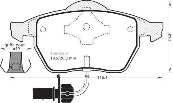 MGA 589 - Kit de plaquettes de frein, frein à disque cwaw.fr