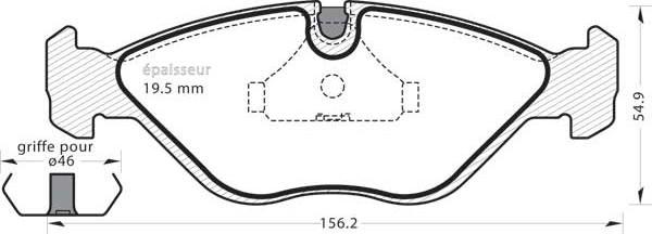 MGA 581 - Kit de plaquettes de frein, frein à disque cwaw.fr