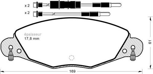 MGA 539 - Kit de plaquettes de frein, frein à disque cwaw.fr