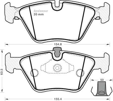 MGA 536 - Kit de plaquettes de frein, frein à disque cwaw.fr