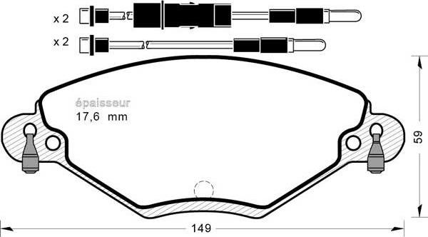 MGA 531 - Kit de plaquettes de frein, frein à disque cwaw.fr