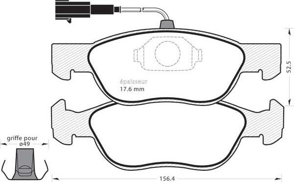 Lucas Electrical GDB1387 - Kit de plaquettes de frein, frein à disque cwaw.fr