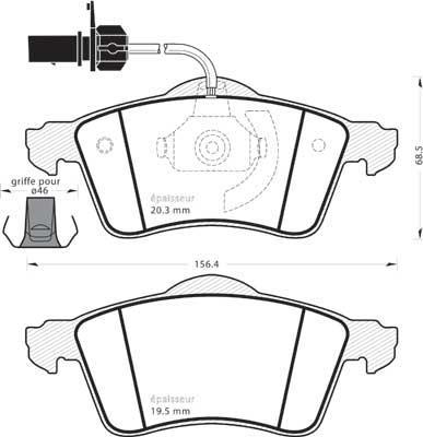 HELLA 0618 01 - Kit de plaquettes de frein, frein à disque cwaw.fr