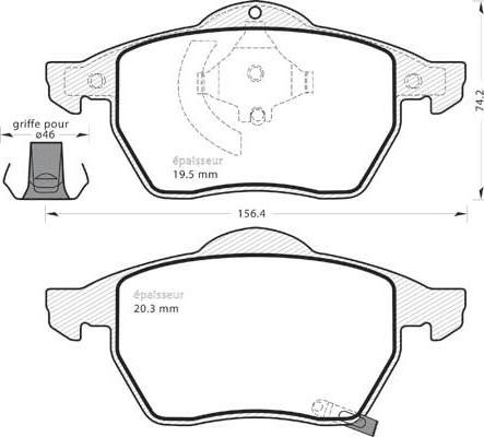 MGA 528 - Kit de plaquettes de frein, frein à disque cwaw.fr