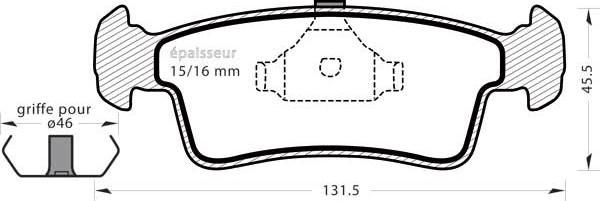 MGA 572 - Kit de plaquettes de frein, frein à disque cwaw.fr