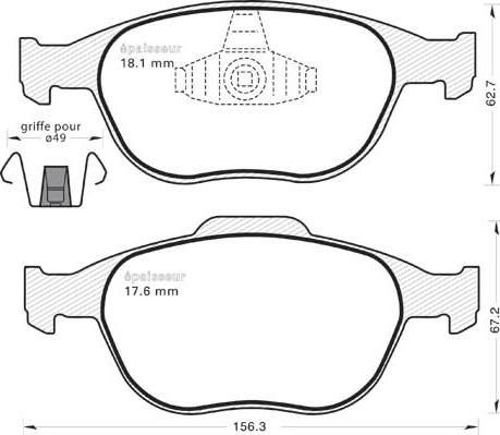 BENDIX 573085 - Kit de plaquettes de frein, frein à disque cwaw.fr