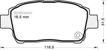 MGA 691 - Kit de plaquettes de frein, frein à disque cwaw.fr