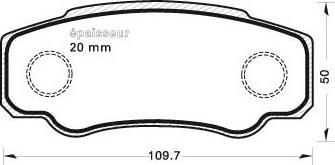 MGA 697 - Kit de plaquettes de frein, frein à disque cwaw.fr