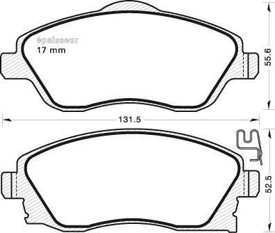 MGA 647 - Kit de plaquettes de frein, frein à disque cwaw.fr