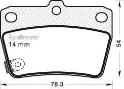 MGA 669 - Kit de plaquettes de frein, frein à disque cwaw.fr