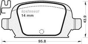 MGA 667 - Kit de plaquettes de frein, frein à disque cwaw.fr