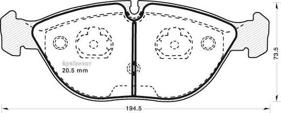 MGA 606 - Kit de plaquettes de frein, frein à disque cwaw.fr