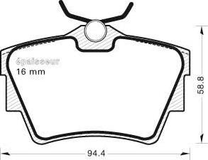 MGA 603 - Kit de plaquettes de frein, frein à disque cwaw.fr