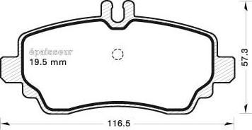 MGA 614 - Kit de plaquettes de frein, frein à disque cwaw.fr