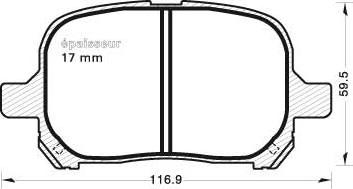 MGA 610 - Kit de plaquettes de frein, frein à disque cwaw.fr