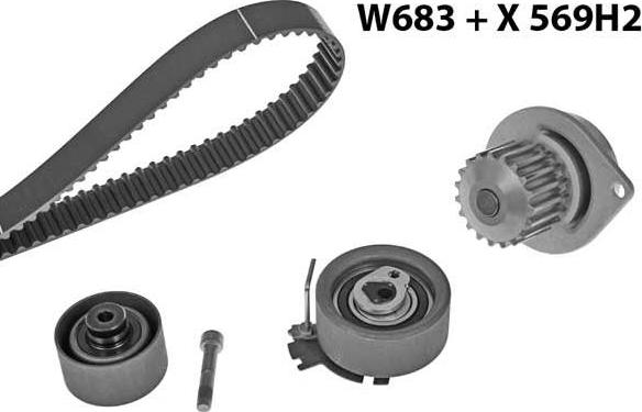 MGA 683K2 - Pompe à eau + kit de courroie de distribution cwaw.fr