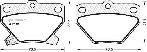 MGA 631 - Kit de plaquettes de frein, frein à disque cwaw.fr