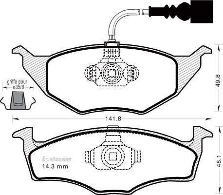 MGA 624 - Kit de plaquettes de frein, frein à disque cwaw.fr