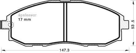 MGA 622 - Kit de plaquettes de frein, frein à disque cwaw.fr