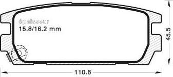 MGA 679 - Kit de plaquettes de frein, frein à disque cwaw.fr