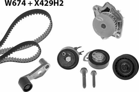 MGA 674K2 - Pompe à eau + kit de courroie de distribution cwaw.fr