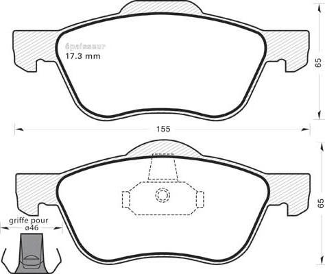 FTE 9001426 - Kit de plaquettes de frein, frein à disque cwaw.fr