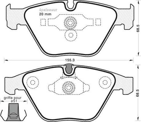 MGA 672 - Kit de plaquettes de frein, frein à disque cwaw.fr