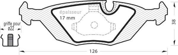 MGA 196 - Kit de plaquettes de frein, frein à disque cwaw.fr