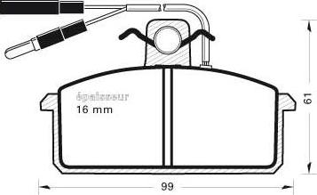 MGA 198 - Kit de plaquettes de frein, frein à disque cwaw.fr